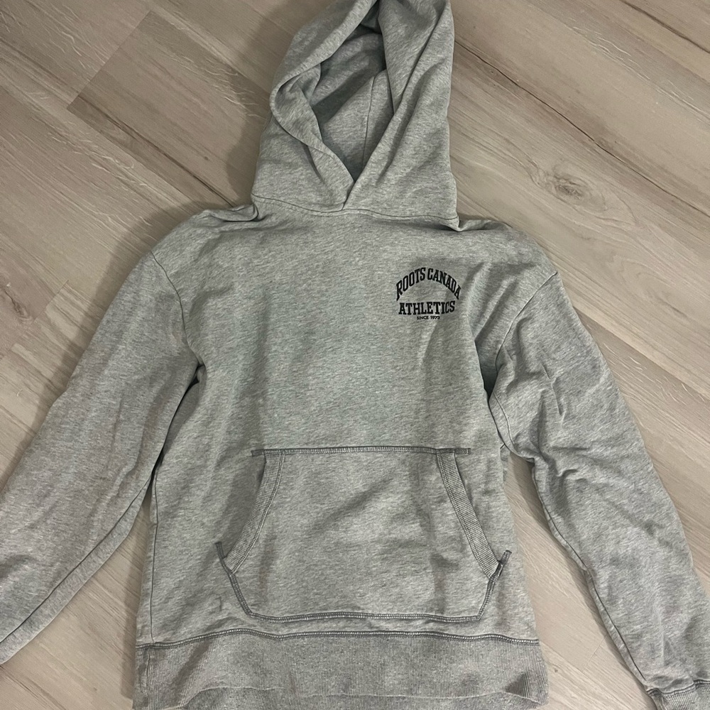 Roots Gray Hoodie with Front Pocket